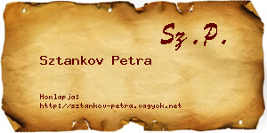 Sztankov Petra névjegykártya